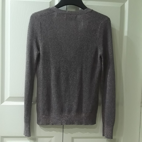 Banana Republic V Neck Purple Cardigan, sz XS - Picture 3 of 7